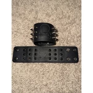 Hot Topic Skull & Crossbones Spike Bracelets